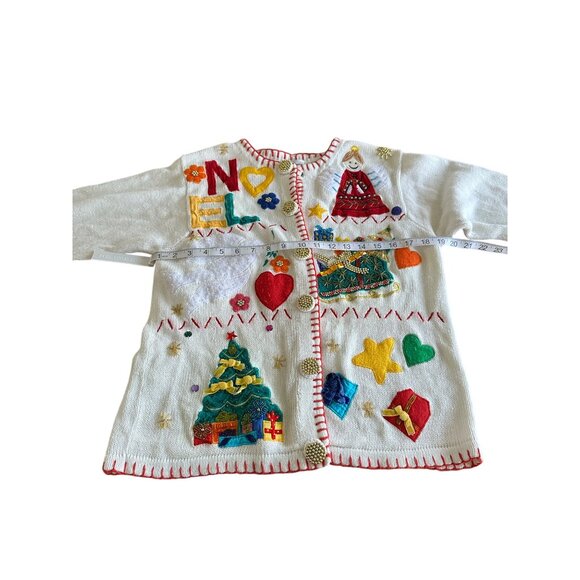 Festive Cardigan with Holiday Embroidery - Picture 9 of 12